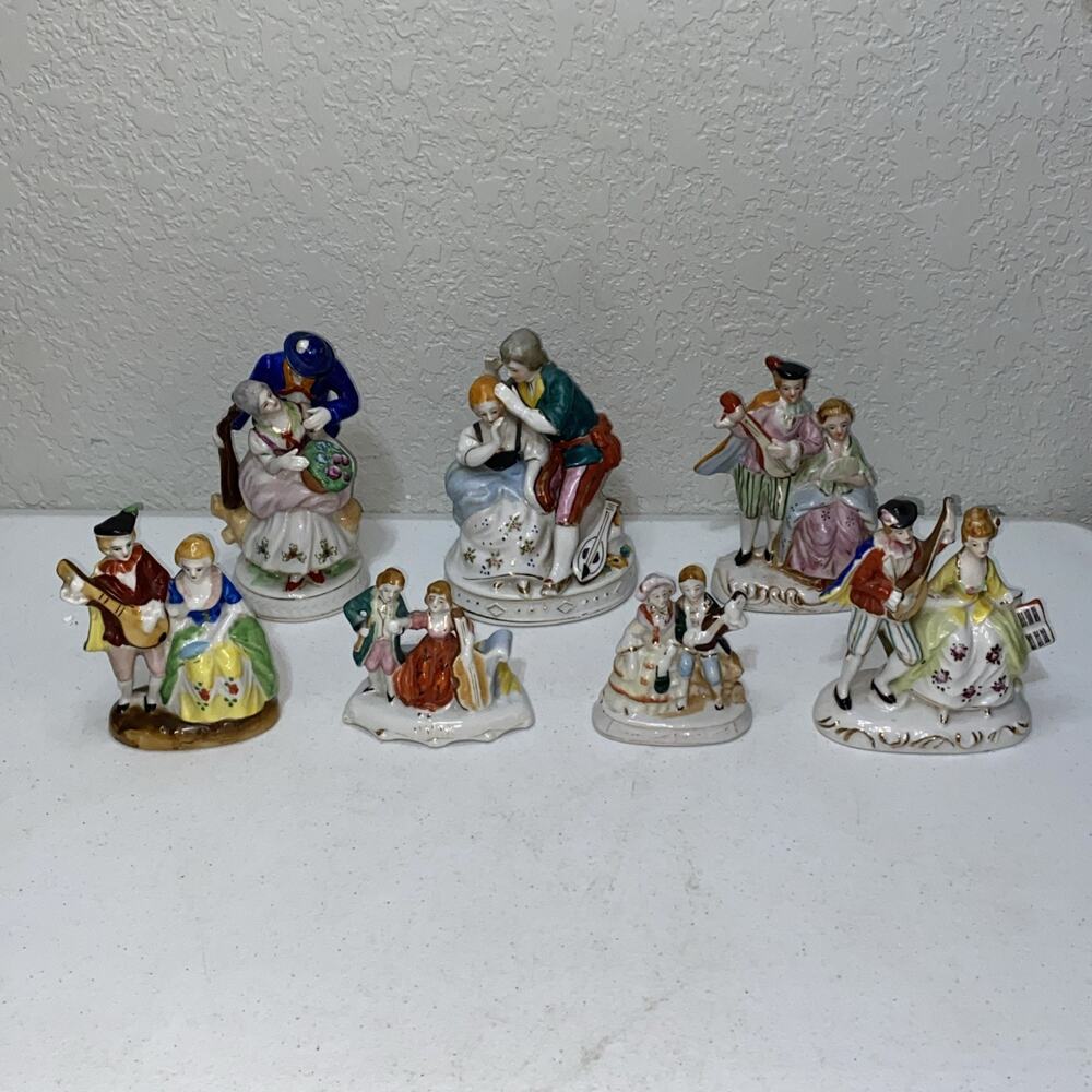 VTG Made In Occupied Japan Musicians Courting Couples Colonial Victorian Lot 7